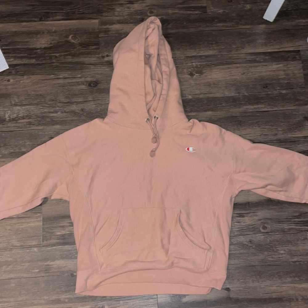 Womens M Champion Hoodie Dusty Pink